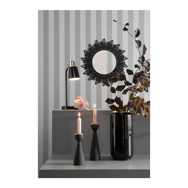 Juodos spalvos žvakidė su aukso spalvos detale PT LIVING Nimble, aukštis 22,5 cm-image-1