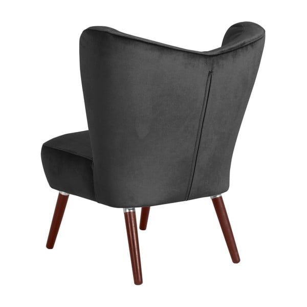 Antracito spalvos krėslas Max Winzer Sari Velvet-image-2