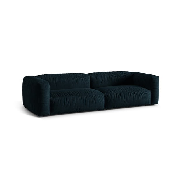 Tamsiai mėlynos spalvos iš velveto sofa 320 cm Martina – Micadoni -image-3