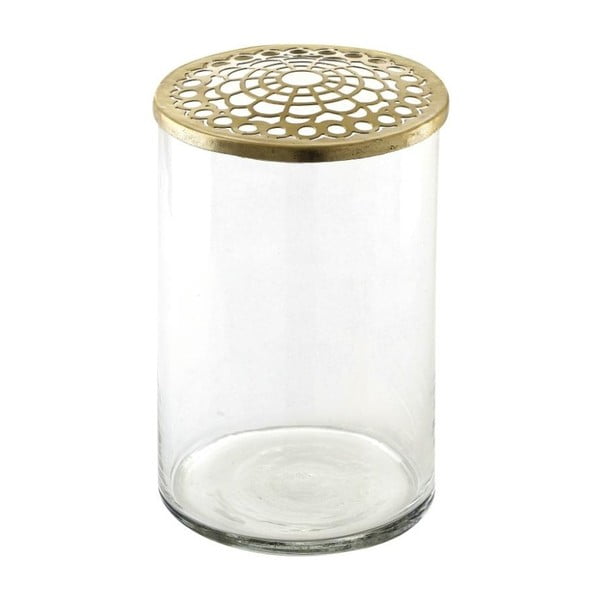 Stiklinė vaza A Simple Mess Kassandra Žalvaris, ⌀ 10 cm