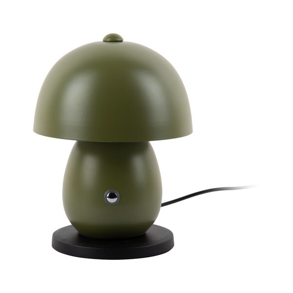 Tamsiai žalios spalvos stalinis šviestuvas LED (aukštis 18 cm) su metaliniu gaubtu Mono LED – Leitmotiv