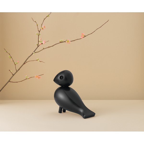Juoda statulėlė iš bukmedžio masyvo Kay Bojesen Danija Songbird Ravn-image-2