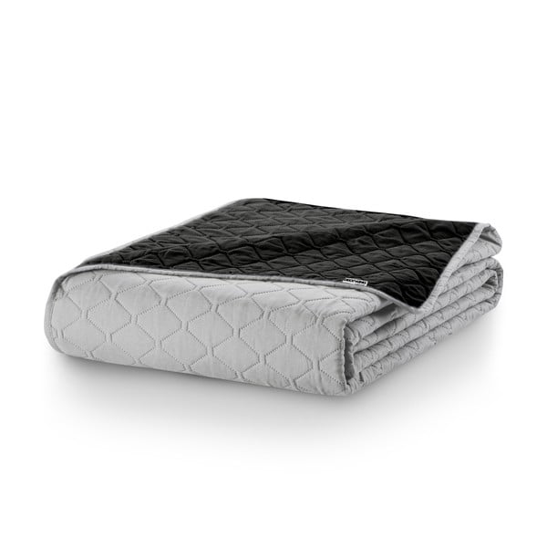 Juodai pilka dvipusė mikropluošto lovatiesė DecoKing Axel, 260 x 280 cm-image-4