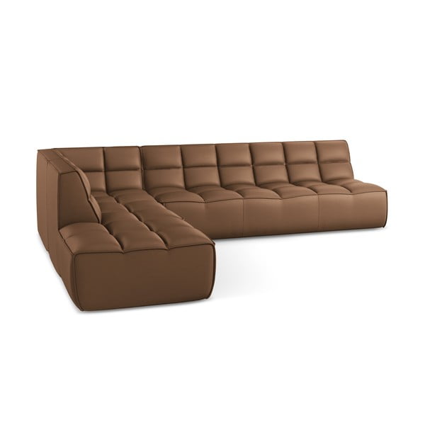 Iš dirbtinės odos modulinė kampinė sofa Kalai – Makamii-image-4