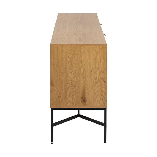 Žema šoninė spintelė natūralios spalvos iš ąžuolo 180x70 cm Jaipur – Actona-image-4