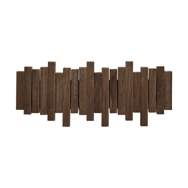 Tamsiai rudos spalvos iš ąžuolo masyvo sieninė lentyna 40 cm Caltra – House Nordic-image-4