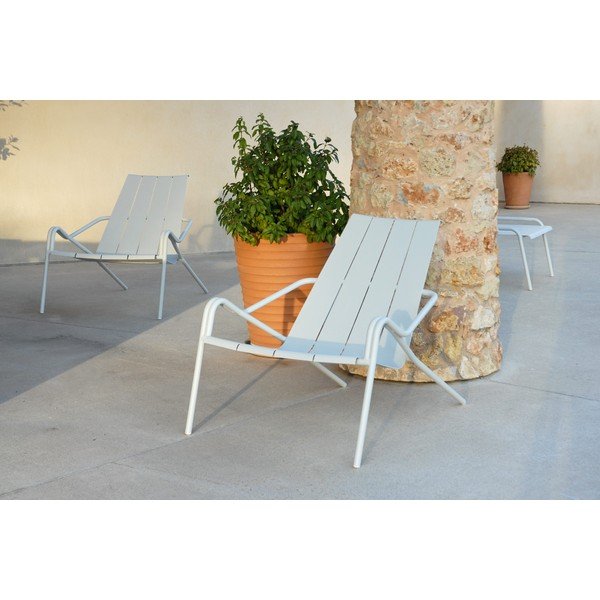 Metalinis sodo krėslas baltos spalvos Fleole – Ezeis-image-4