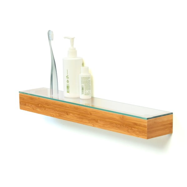 Bambukinė lentyna su stiklo stalviršiu Wireworks Bamboo, 55 cm ilgio-image-1