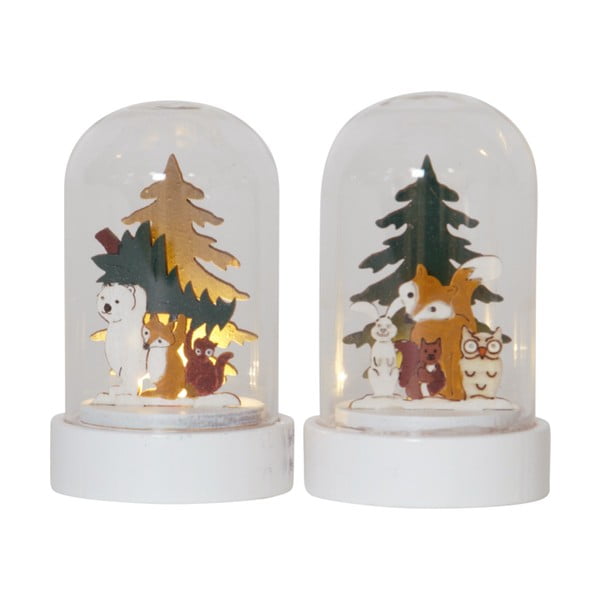Šviečiančios dekoracijos 2 vnt. su Kalėdų motyvu ø 5,5 cm Forest Friends – Star Trading