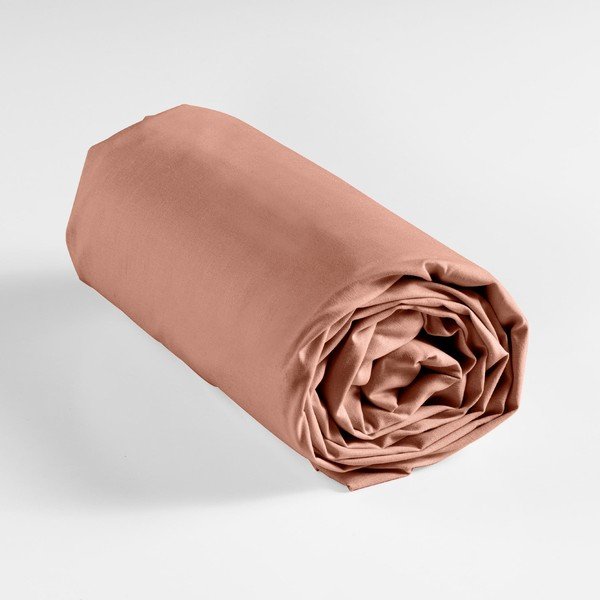 Rausvos spalvos iš medvilnės paklodė su guma 180x200 cm Lina – douceur d'intérieur-image-3