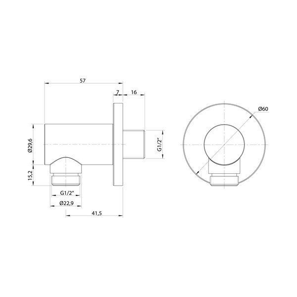 Iš žalvario dušo antgalio dalis auksinės spalvos ø 6 cm – Sapho-image-1