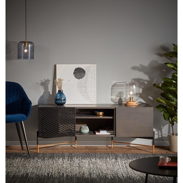Stiklinis pakabinamas šviestuvas Kave Home Bobby-image-1