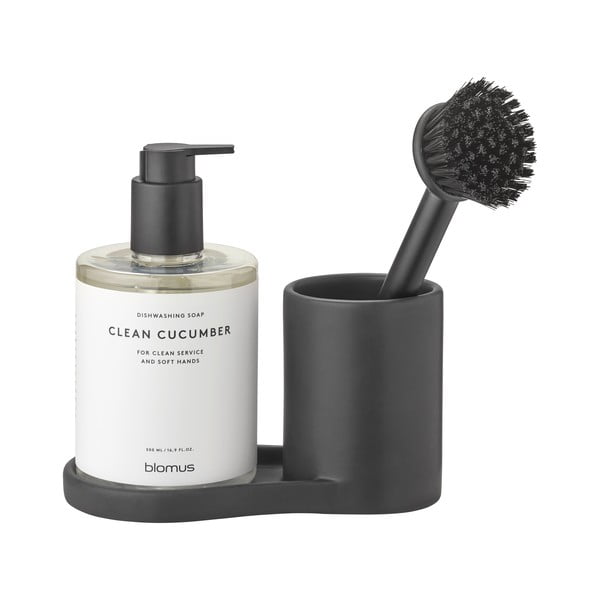 Juodos spalvos iš molio stovas skalbimo reikmenims Piro – Blomus-image-3