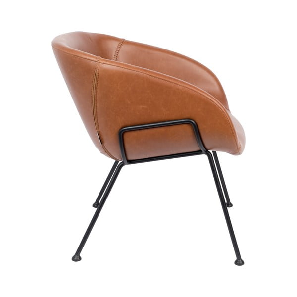 Rudos dirbtinės odos fotelis Zuiver Feston-image-3