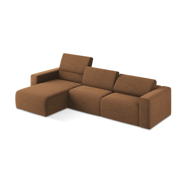 Rudos spalvos modulinė kampinė sofa (su kairiuoju kampu) Kalea – Makamii-image-1