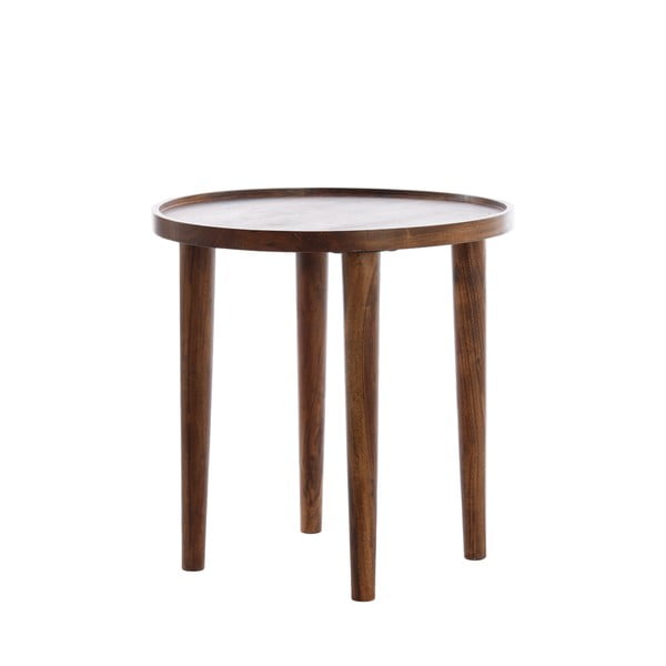 Iš akacijos masyvo apvalios formos šoninis stalas ø 45 cm Qiano – Light & Living-image-1