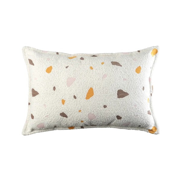 Kreminės spalvos iš boucle/iš šenilinio audinio vaikiška sofos pagalvėlė Terrazzo Bolster – Wigiwama