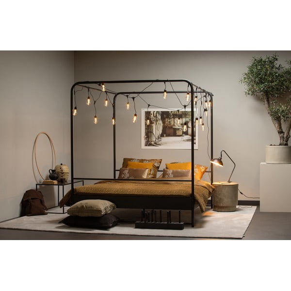 Juoda metalinė dvigulė lova vtwonen Bunk, 160 x 200 cm-image-1