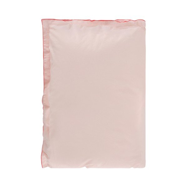 Raudonos spalvos/šviesiai rožinės spalvos iš medvilninio perkelio dvigulė/itin ilga patalynė 200x220 cm Pivot – Jotex-image-2