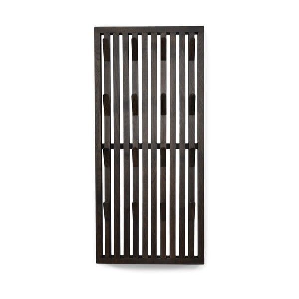 Tamsiai rudos spalvos iš ąžuolo masyvo sieninė kabykla 46x100x8 cm Parco – Spinder Design