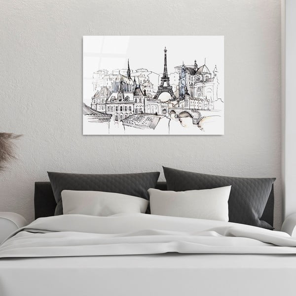 Paveikslas ant stiklo 70x100 cm Paris - Wallity-image-2