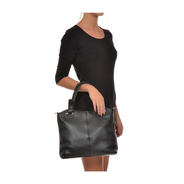 Odinė rankinė Luisa Vannini Elegant Nero-image-4