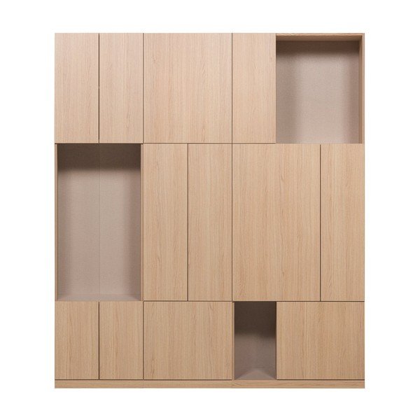 Natūralios spalvos modulinė spinta 188x215 cm Build – WOOOD