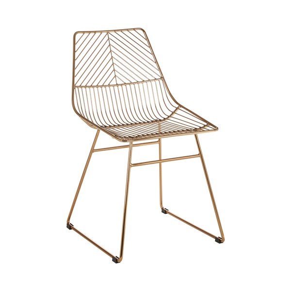 Auksinės spalvos iš metalo valgomojo kėdė District – Premier Housewares
