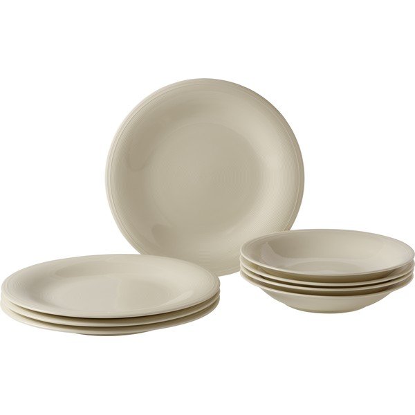 8 dalių kreminių porcelianinių lėkščių rinkinys Villeroy & Boch Like Color Loop