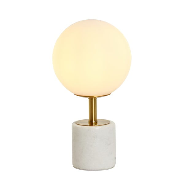 Balta stalinė lempa (aukštis 35 cm) Medina - Light & Living