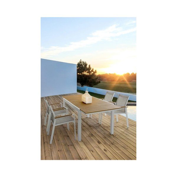 Baltos spalvos metalinė sodo kėdė Heta   – Bizzotto-image-1