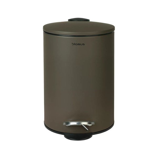 Tamsiai pilkos spalvos iš plieno šiukšliadėžė su pedalu 3 l Tubo – Blomus