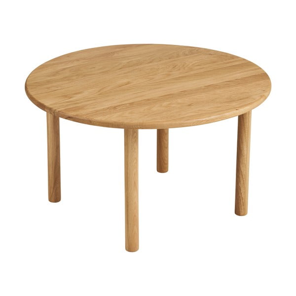Natūralios spalvos iš ąžuolo masyvo apvalios formos kavos staliukas ø 70 cm Jena – House Nordic