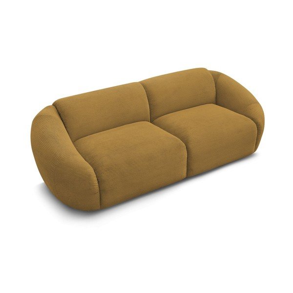 Garstyčių spalvos sofa iš kordinio velveto 250 cm Tina – Bobochic Paris-image-4