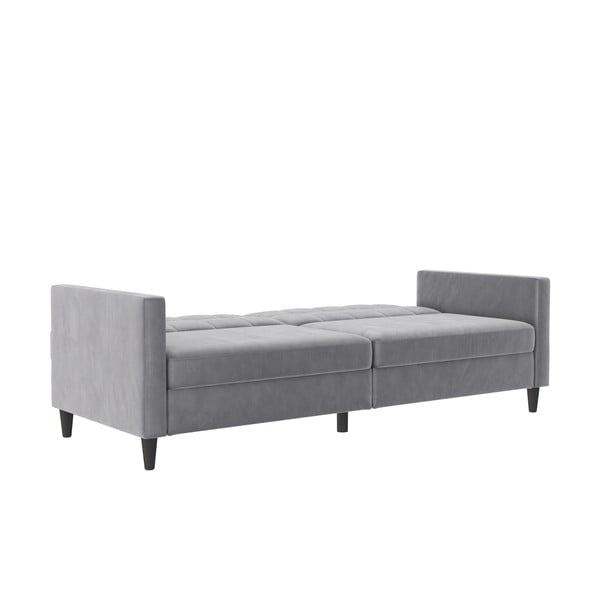 Iš velveto sofa šviesiai pilkos spalvos 203 cm Hartford – Støraa-image-3