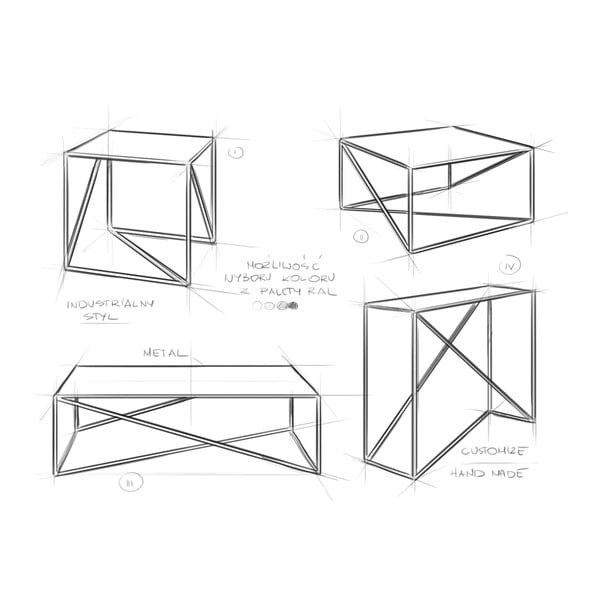 Baltas žurnalinis staliukas CustomForm Memo, 100 x 100 cm-image-3