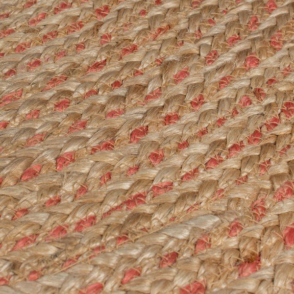 Iš džiuto apvalios formos kilimas rausvos spalvos/natūralios spalvos ø 133 cm Capri – Flair Rugs-image-4