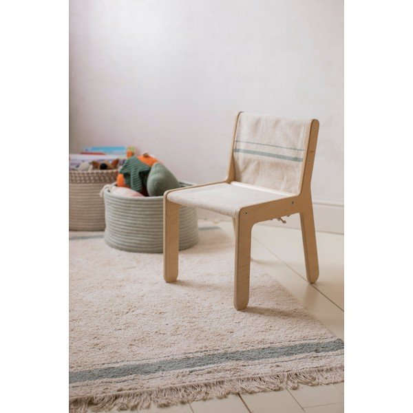 Vaikiška kėdė smėlio spalvos/natūralios spalvos Vintage Blue – Lorena Canals-image-1