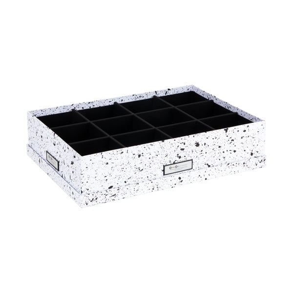 Juodai baltos spalvos dėžutė su skyreliais Bigso Box of Sweden Jakob