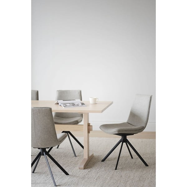 Smėlio spalvos pasukamos valgomojo kėdės 2 vnt. Lowell - Rowico-image-2