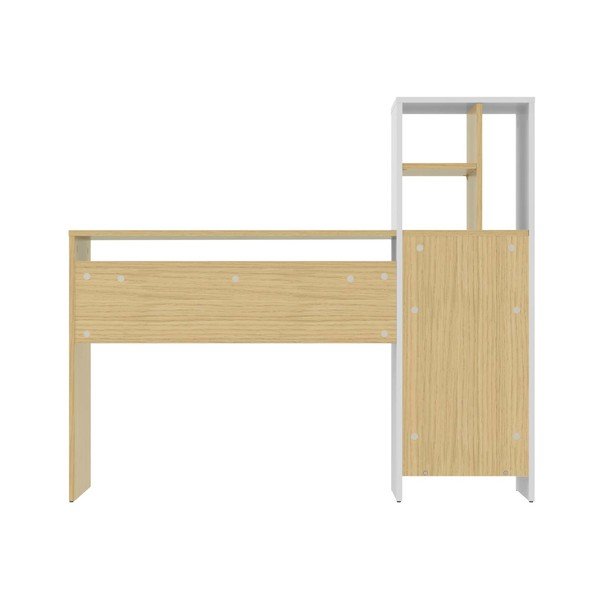 Darbo stalas su ąžuoliniu stalviršiu 130x50 cm Mitch - TemaHome-image-2