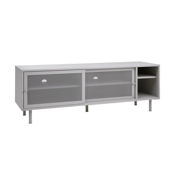Iš metalo TV spintelė pilkos spalvos 160x55x45 cm Veep – Unique Furniture-image-2
