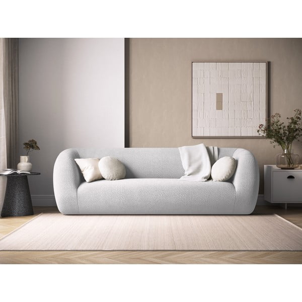Sofa iš boucle šviesiai pilkos spalvos 230 cm Essen – Cosmopolitan Design-image-1