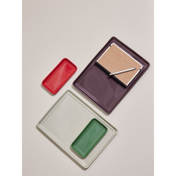 Iš keramikos dekoratyviniai padėklai 2 vnt. 35x26 cm Amare – Hübsch-image-3