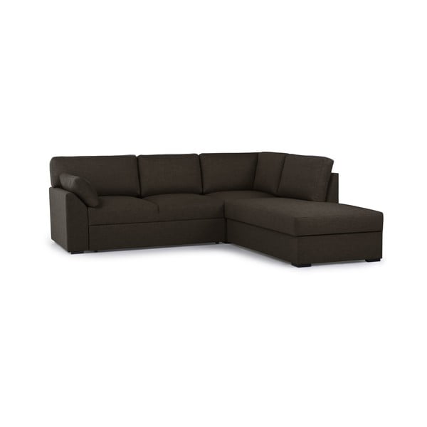Sulankstoma kampinė sofa rudos spalvos (su dešiniuoju kampu) Janson – Scandic-image-2