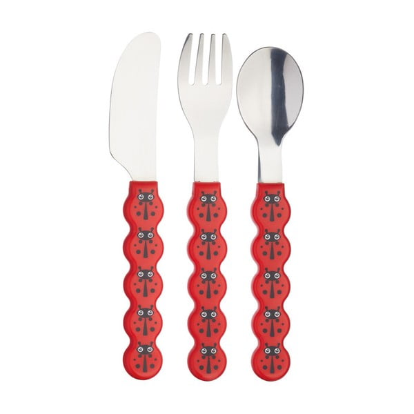 Vaikiški stalo įrankiai su raudona rankena "Kitchen Craft