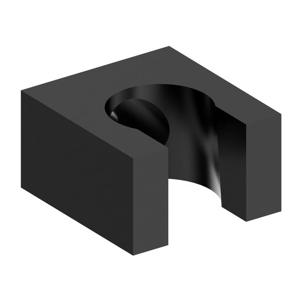 Iš žalvario dušo galvutės laikiklis matinės juodos spalvos – Sapho