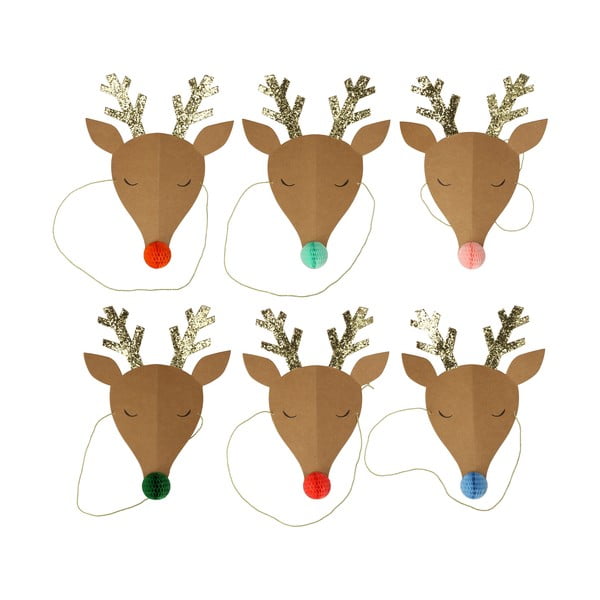 6 vnt. šventinių kepuraičių rinkinys Reindeer - Meri Meri