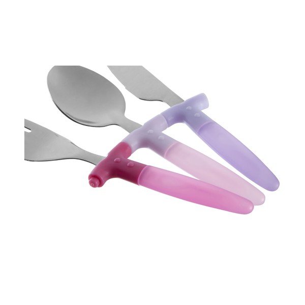 3 dalių nerūdijančio plieno vaikiškų stalo įrankių rinkinys Premier Housewares Rainbow-image-3