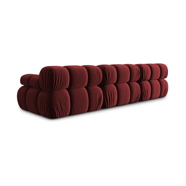 Sofa raudonos spalvos iš velveto 282 cm Bellis – Micadoni Home-image-4